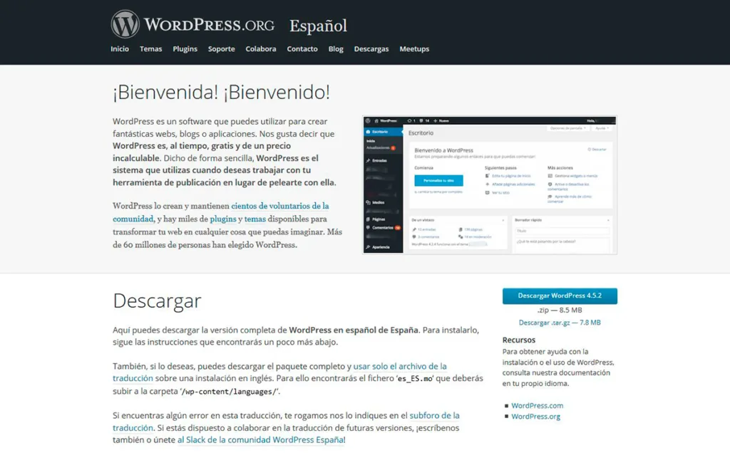 Crear website en WordPress Org Gratis